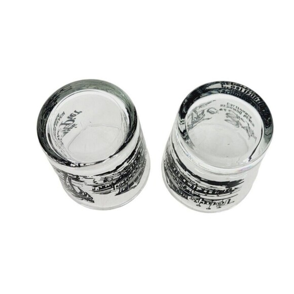 Vintage 60s MCM Tony's On The Pier Redondo Beach California Glass Rocks Glasses - Picture 14 of 15